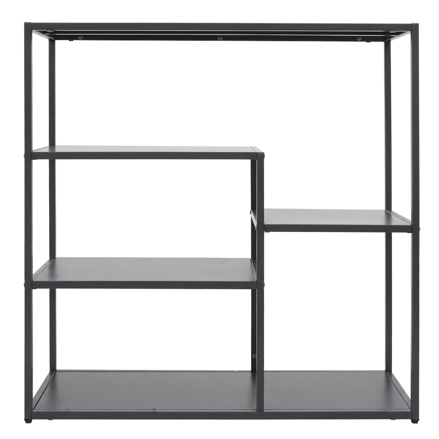 Mendler Regał HWC-P98, regał do mieszkania, regał stojący, regał do przechowywania, przemysłowy metal, 80 x 80 x 30 cm, antracyt