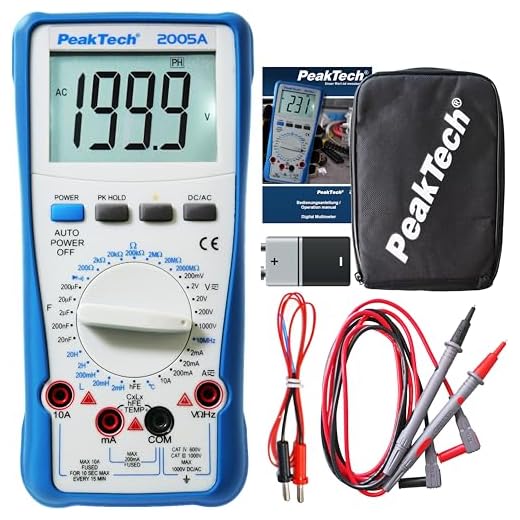 Multímetro digital "PeakTech® P 2005 A" ~ 2.000 cuentas ~ 1000V