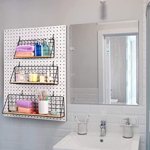 Pegboard Shelf Set, Pegboard Shelves With Steel Pegboard Brackets And Hooks Pegboard Shelf Tool Organizer Storage Tray Garage Basket Storage Display Shelf Pegboard Accessories For Home Garage Nursery #TOP5