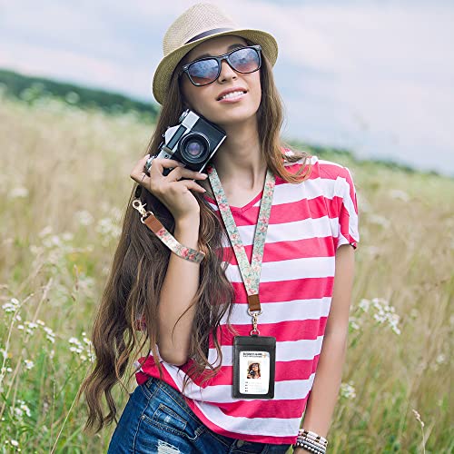 Vicloon Lanyard mit Metall Ring und Hohe Qualität Leder, für Schlüssel, Mobile Handys Telefon, Charms