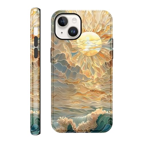 Yirlbey Handyhülle für iPhone 14/iPhone 13 Hülle Sonnen, Aesthetic Bunt Fragmente Muster, Silikon Sâ€¦ – Miniatur