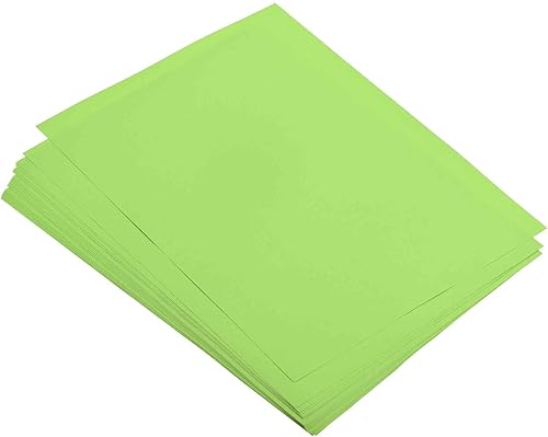 MECCANIXITY 100 hojas de papel de copia de color de 8 12 pulgadas, papel de impresora de 2.54 ozm, verde fluorescente para impresión de oficina,