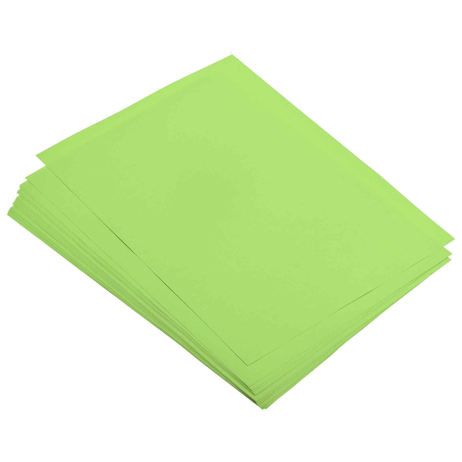 MECCANIXITY 100 Sheets Colored Copy Paper 8 1/2 Inch Printer Paper 75gsm Fluorescent Green for Office Printing, Document Copying, Invitations, Forms,