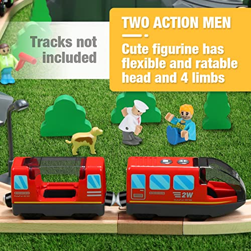 image for lemonkids Battery Operated Train Set for Wooden Train Track (w/sound &