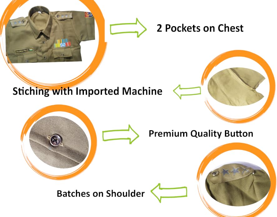 Rudra Fancy Dress army costumes for kids | Indian army bsf subhash chandra bose costumes dress for boys & girls fancy dress competition school function 1