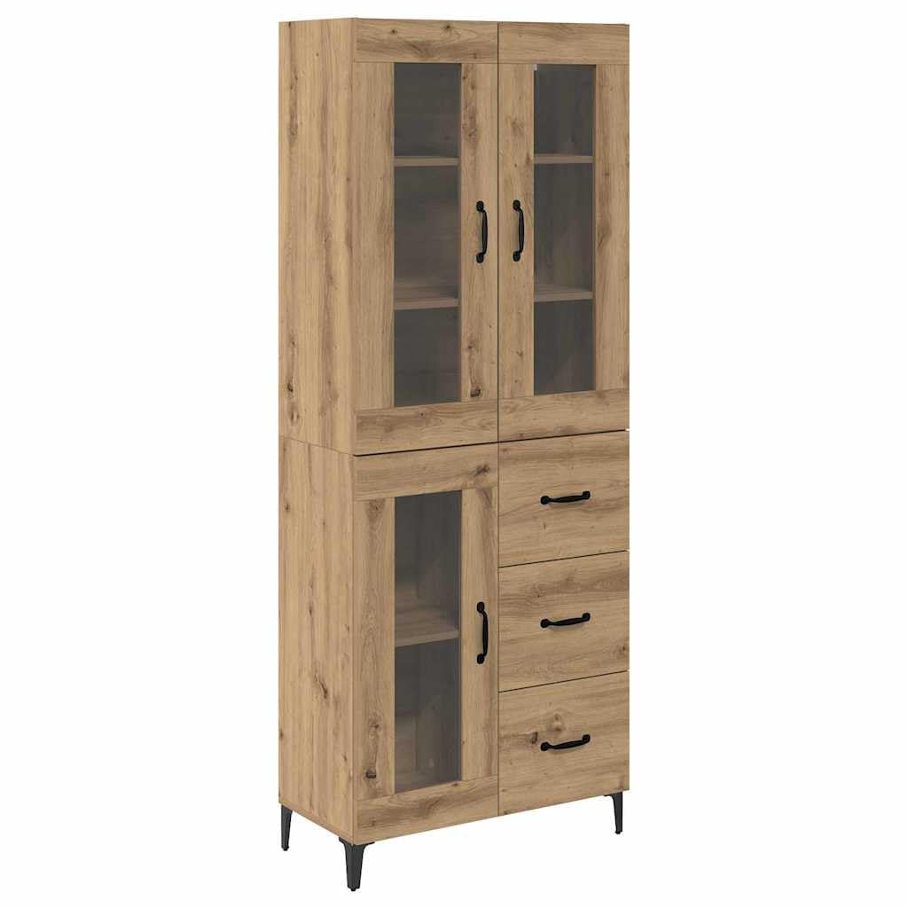 Aparador moderno de madera de roble Artisan de 180 cm de alto para salon