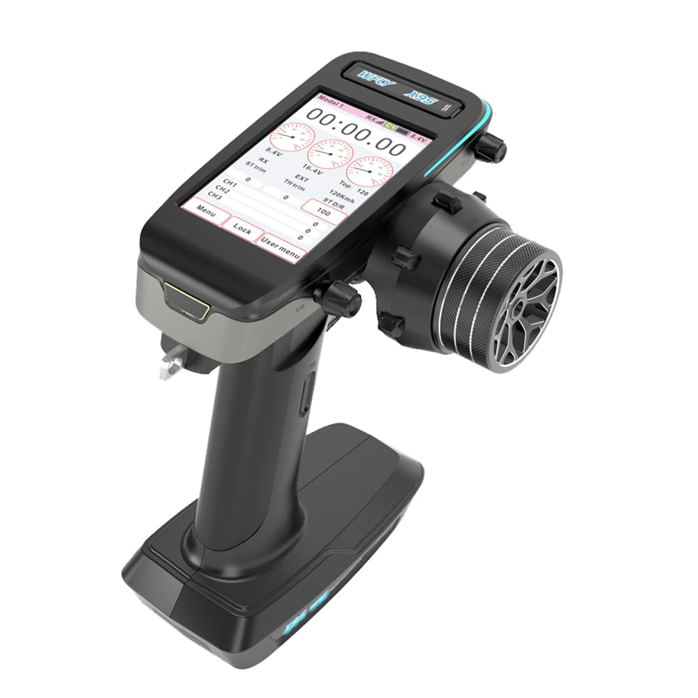 WFLY X9S RC car Radio Transmitter with 9 Channels Receiver RG209S Set Runner and Trigger Hall Gimbals 3.5ms Latency Constant Speed Navigation Support GPS