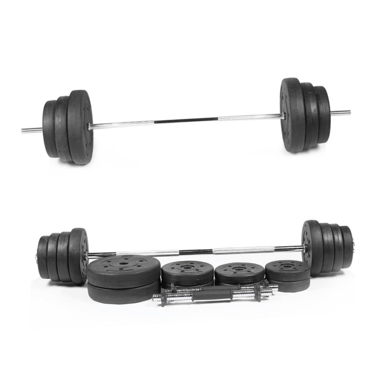 Yardwe Barbell Material 2pcs Dumbbell Plates Plastic Coated 1.5kg/pc No Odor No Damage for Home Gym