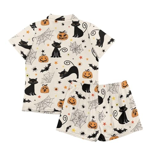 Image of Women's Short Sleeve Sleepwear Pajamas Nightwear with Pockets | skin-friendly breathable material resists pilling fading and deformation after repeated washing