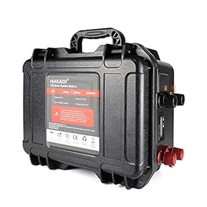 HAKADI 12V 100Ah LiFePO4-Batterij Oplaadbare Lithium-Ijzerfosfaat Batterij, Ingebouwde BMS, 3000+ Deep-Cycle…