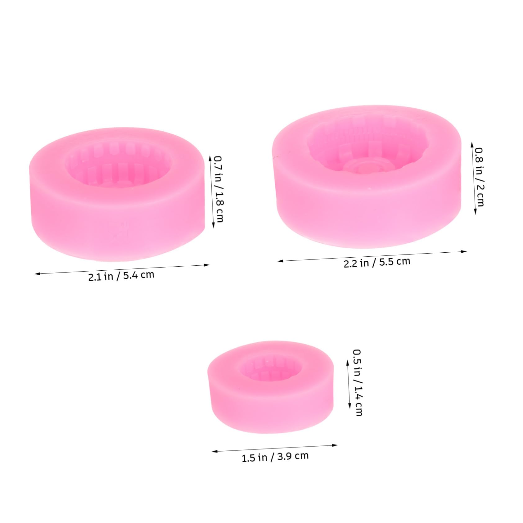 Lot De 3 Moules En Silicone Anti-adhésifs En Forme De Pneu Pour Gâteaux