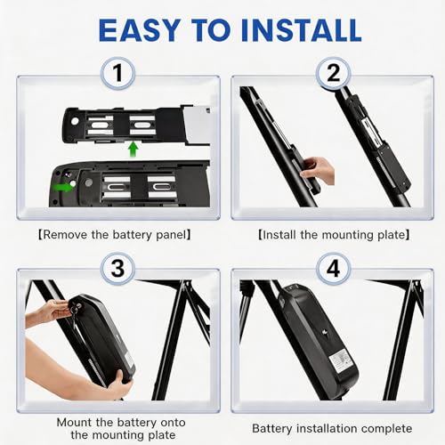 Image of Hailong 48V 15.6Ah E-Bike Battery - High-Capacity Water Bottle Style Lithium-Ion Pack with 40A Smart BMS, Anti-Theft Key Lock and Universal 5-PIN Connector - for 250W-1500W Motors