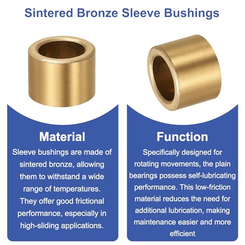 Bujes de bronce sinterizado 14x20x15 mm rodamientos de manguito cilíndricos para ejes 3