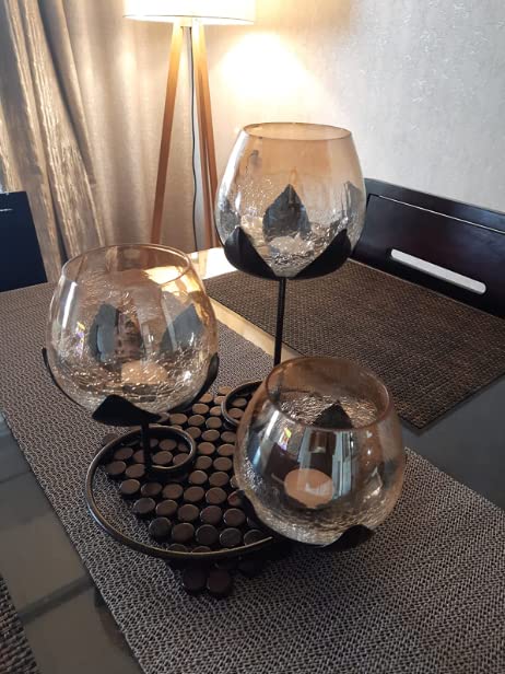 Tuxedo-3pc-Ancient-Bronze-Gold-Glass-Candle-Holders-3-Candlesticks-Holders-Gold-Glass-Candle-for-Home-Decoration-Dinning-Table-Decoration-Candle-Wedding-Holiday-Decor