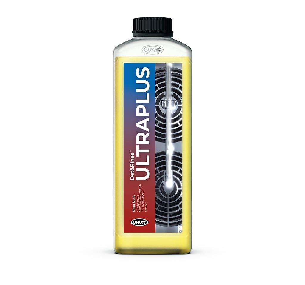 UNOX DET&Rinse ULTRAPLUS Reiniger für UNOX Öfen – 10 x 1L Backofenreiniger für Selbstreinigungsprogramm – Stark gegen Fett & Verschmutzung – Für CHEFTOP, BAKERTOP, LINEMISS & mehr