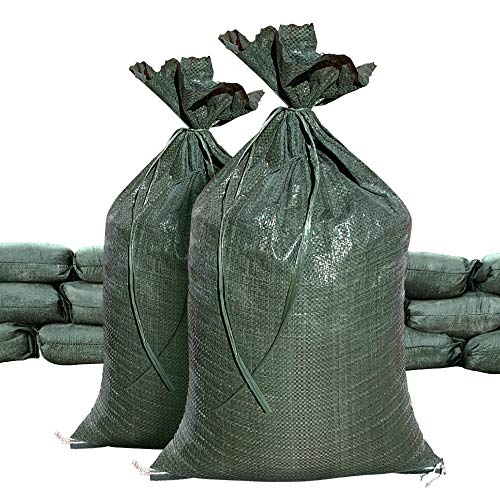 Sandbaggy 5 Green Sandbags 14" x 26" Empty Sandbags for Flooding