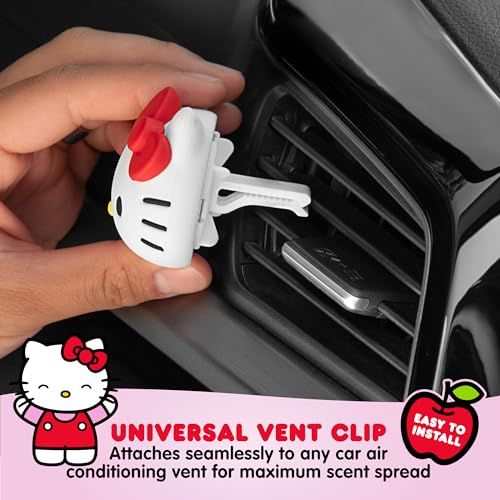 Image of Sanrio Hello Kitty Car Air Freshener for Cars Trucks SUVs, Hello Kitty and Friends Cute Car Accessories for Women Car Decor Hello Kitty Car Accessories, Replaceable Scent Pods - Tropical Fruit Scent
