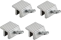 4-Pack Aluminum Sliding Window Locks - Tool-Free Security Locks for Windows & Patio Doors, Fits Most Tracks