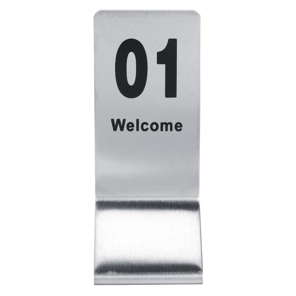 Naroote Table Numbers, Wedding Table Numbers 1 to 10 Double Side Thickened Stainless Steel Restaurant for Wedding Reception, Christmas Party