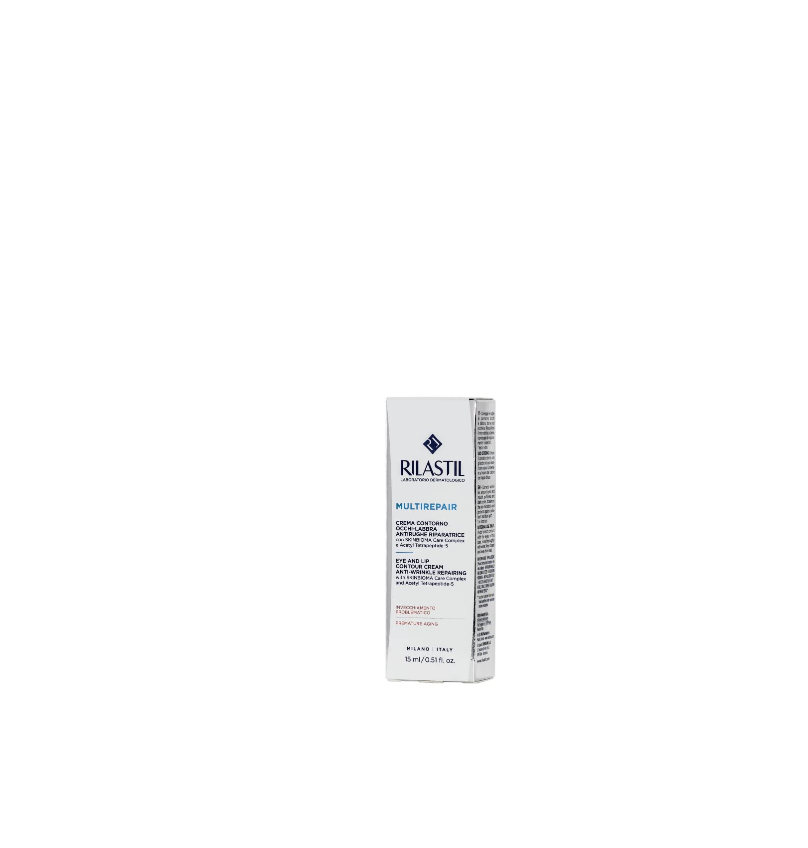 Rilastil Multirepair - Crema Contorno Occhi Labbra Antirughe Riparatrice, 15ml & Hydrotenseur Siero Antirughe Ristrutturante, Azione Elasticizzante con Acido Ialuronico