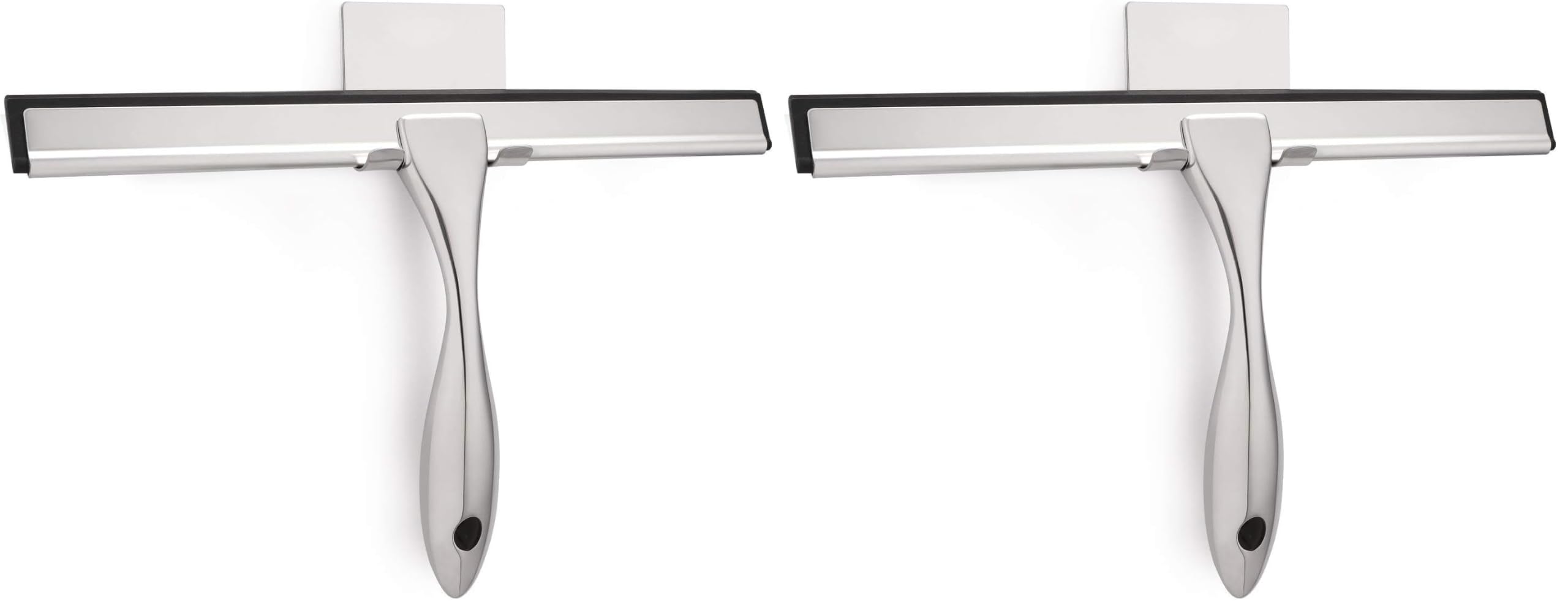 Hiware All-Purpose Shower Squeegee for Shower Doors, Bathroom, Window and Car Glass - Stainless Steel, 10 Inches (Pack of 2)