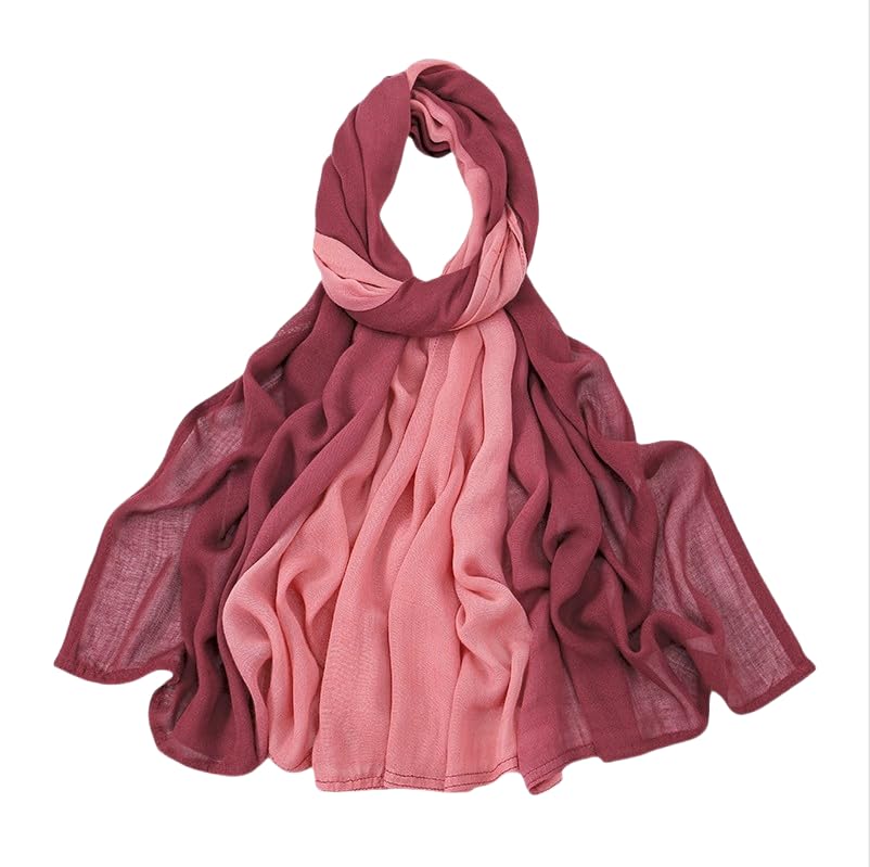 JIAHG Premium Chiffon Hijab Soft Lightweight Long Crinkle Head Scarf Muslim Head Wrap Shawl for Women Girls