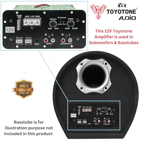 Image of 12V Pure Bass 120W Amplifier Stereo Power Mono Amp Audio, Bass Subwoofer Kit, Monoblock, Class AB, MOSFET Power Supply For Basstube, Enclosure, Subwoofer, Under Seat Enclosure