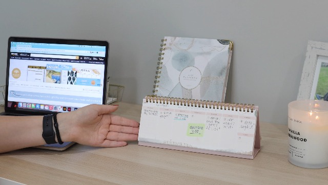 Amazon.com : Pink Abstract Non-Dated Spiral Weekly Desk