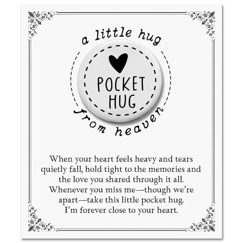 Pocket Hug from Heaven, Sympathy Gift for Grieving Friend or Family, Pocket Hug Coin with Message...