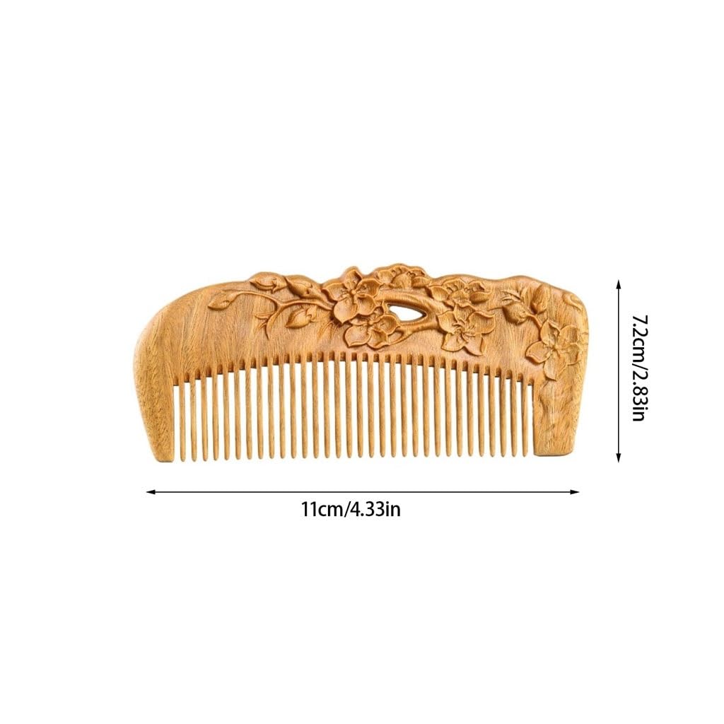 Grzebienie do stylizacji retro rzeźba w drewnie grzebień do włosów męski grzebień do włosów masaż skóry głowy drewniany grzebień przenośny grzebień kręcone włosy grzebień