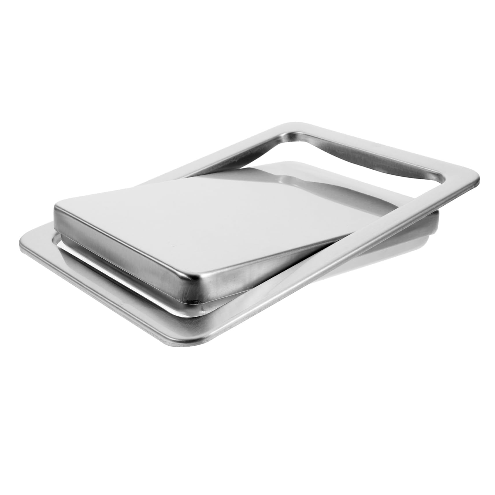 Couvercle de poubelle intégré carré D-227 rabattable anti-odeur pour plan de travail en inox