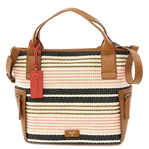 Fossil TASCHE - Emerson Fabric - Satchel - Pink Stripe