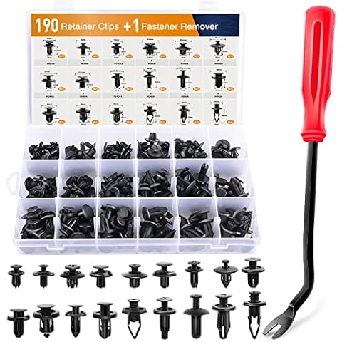 GOOACC 190 Pcs Car Retainer Clips Set Cover