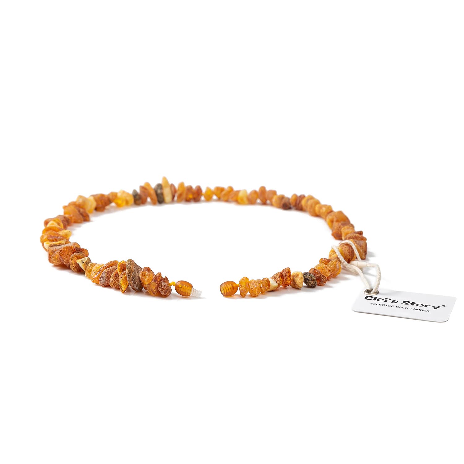 Collier en Ambre pour Chiens et Chats - Ambre Brut de la mer Baltique certifié de qualité supérieure - 50cm