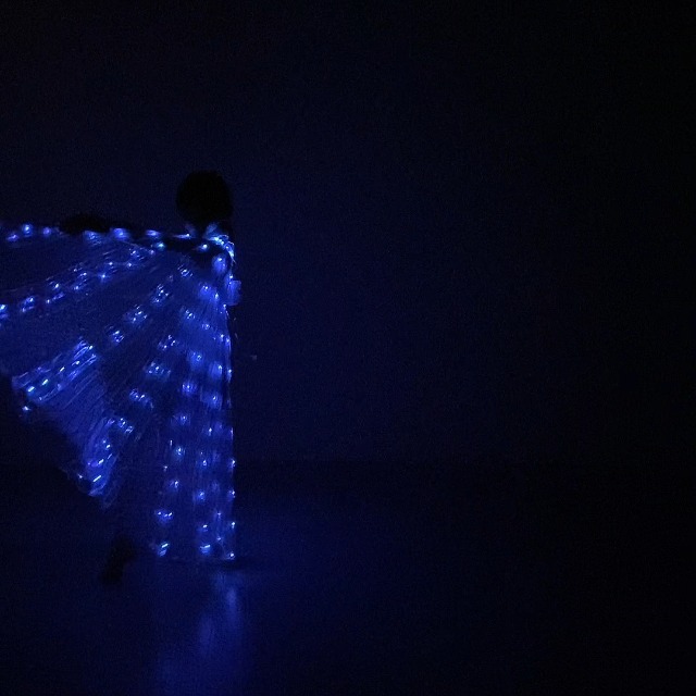 Disfraz de alas de mariposa con luces para niñas miniatura 7