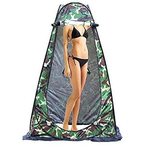 Pop Up Privacy Shelters Tent ? Instant Portable Outdoor Shower Tent, Camp Toilet, Changing Room, Rain Shelter ? for Camping and Beach ? Easy Set Up, Foldable with Carry Bag (ArmyGreen,59×59×74.8in) Cover