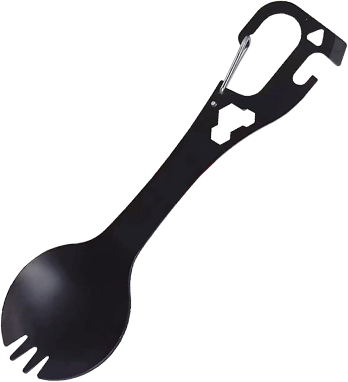 Stainless Steel Spork Camping Utensil With Spoon Fork Bottle Can Opener 5 In 1