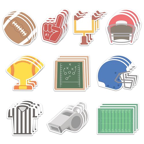 Xqumoi 30 Pack Notes Adhésives Football - Autocollantes Casque Gant Bureau Cadeau
