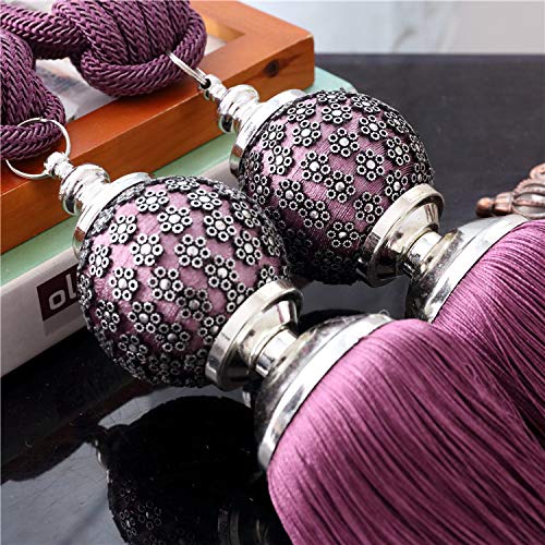Luxe décoration de la Maison fenêtre Clips Accessoires Suspendus Ceinture Boule Rideau Sangle Gland Attache Embrasse Boucle-café Noir