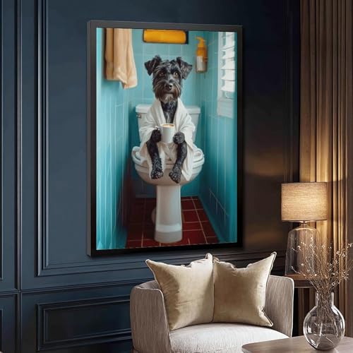 Impression toile schnauzer géant : art mural salon 50x76 cm