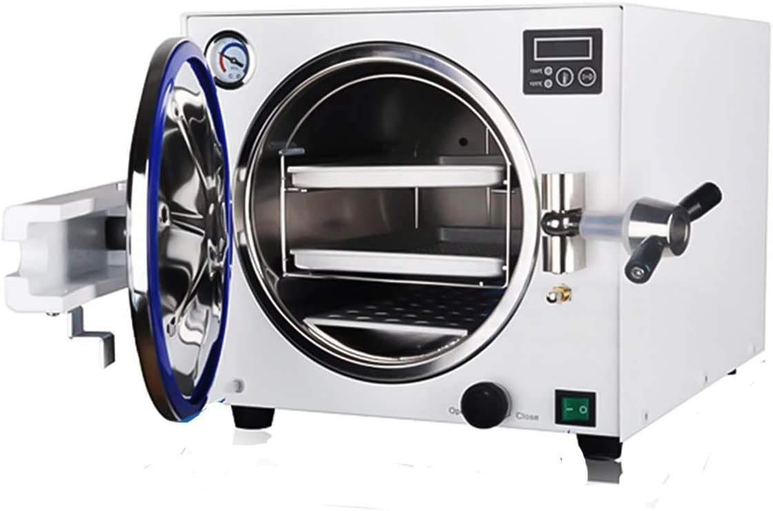 US STE 18L 900W 304 Stainless Steel Frame Autoclave High Temperature and High Pressure Steam Machine Lab Equipment with 3 Frame, 121°C/134°C Two Temperatures to Choose