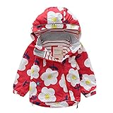Abnehmbare Kapuze LAPLBEKE Baby Mädchen Regenjacke Kinder Jungen wasserdichte Winddicht Regenmantel Kapuzenjacken 86