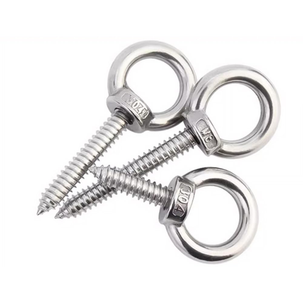 304 Stainless Steel Lifting Eye Bolt Self Tapping Screws M4 M5 M6 M8 M10 M12 M16 (M5 x 30mm,4)