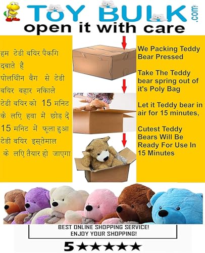 Image of Real Giant 5 Feet Large Very Soft Lovable /Hug-Gable Teddy Bears Girlfriends /Birthday, Wedding Gifts (5 Feet,Red)