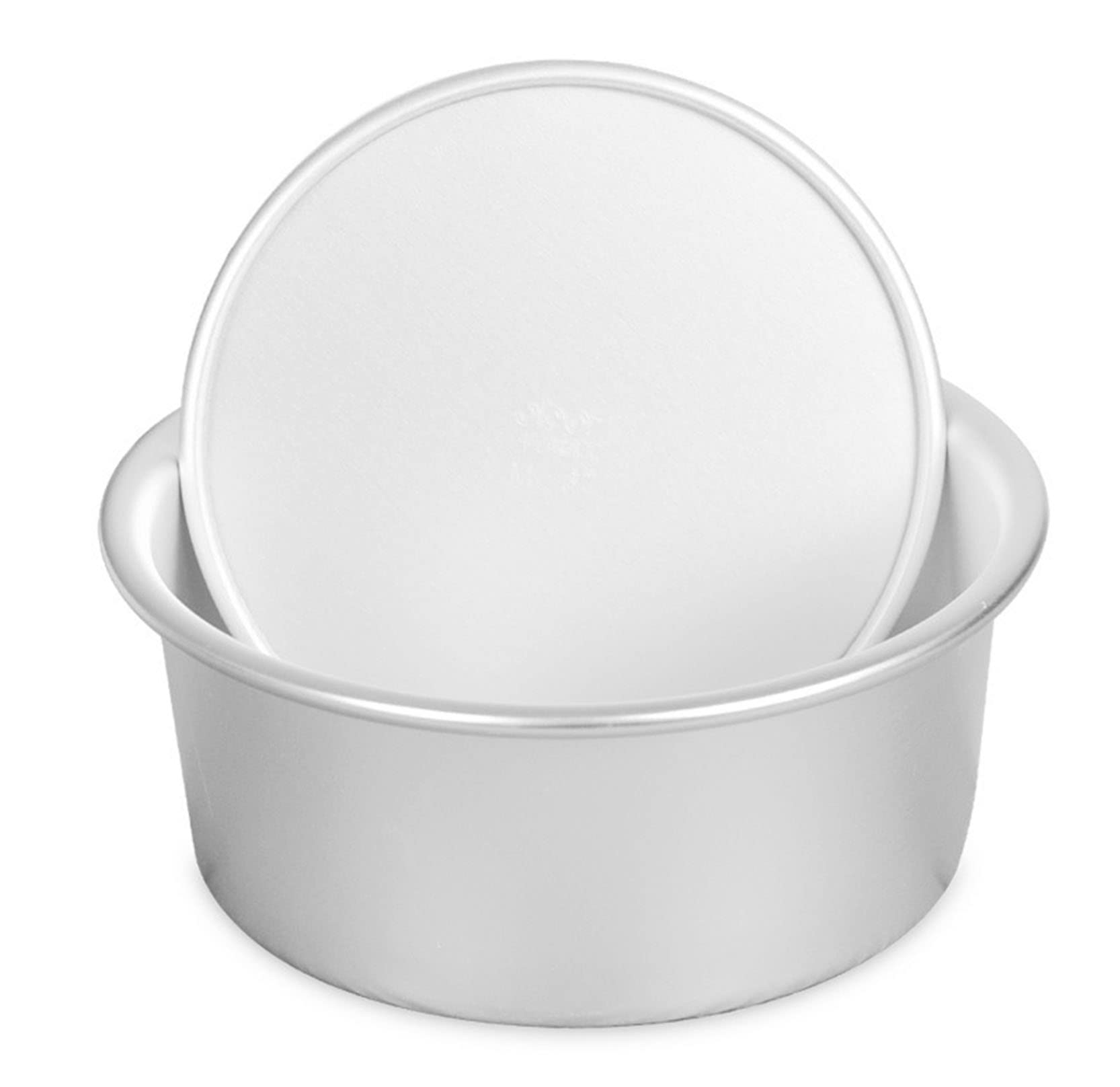 Set di stampi rotondi per torte in alluminio anodizzato, con fondo rimovibile a prova di perdite (12 in)