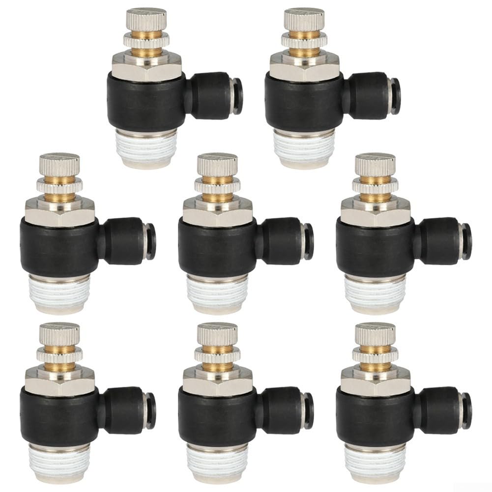 Connecteurs pneumatiques x8 G1/2 tuyau 6mm pour réguler le débit d'air