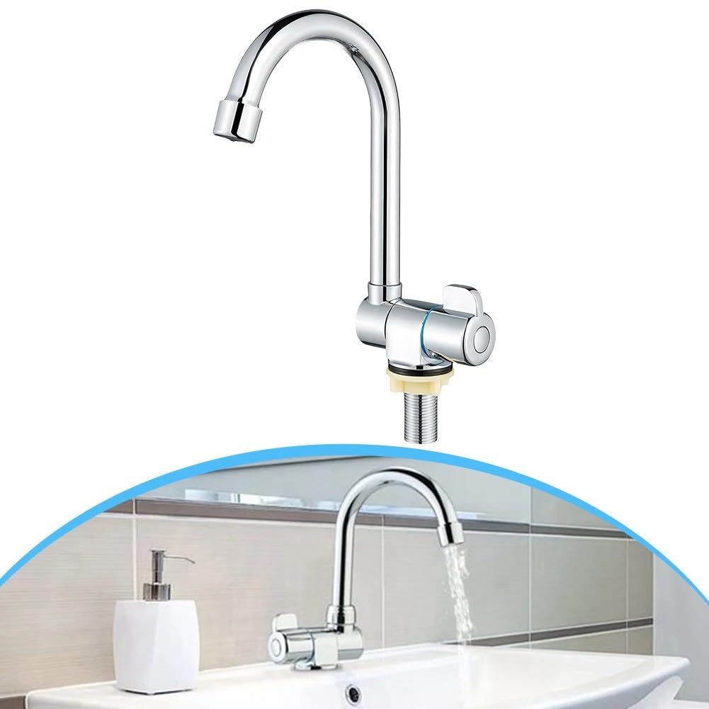 Robinet pliable pour bateau, robinet pliable pour camping-car rotatif à 360 degrés, robinet d'eau froide unique, filetage G1/2 pour évier de cuisine