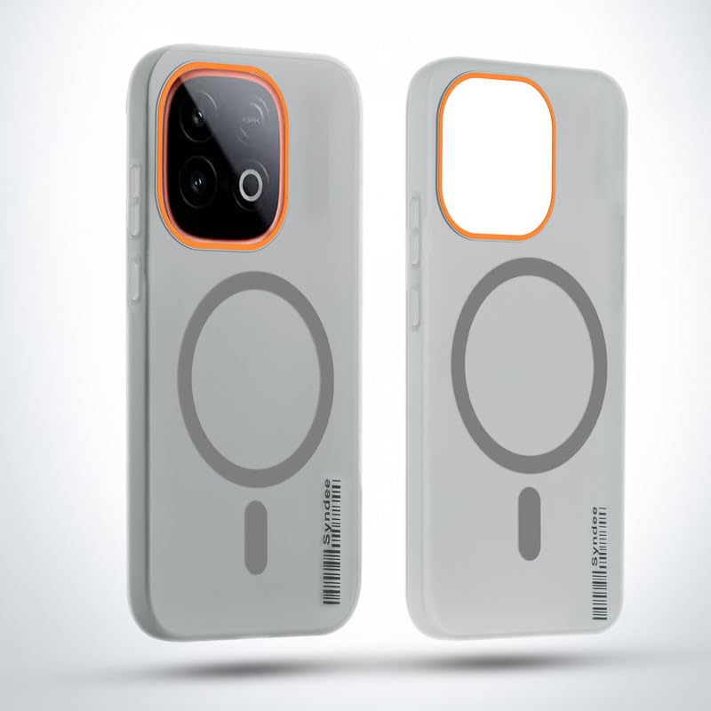 Image of Mr. Case Back Case for iQOO Neo 10 5G Sleek Frosted Translucent Back Only Compatible with Wireless Magnetic Accessories | Anti-Scratch Shockproof Phone Case - Grey