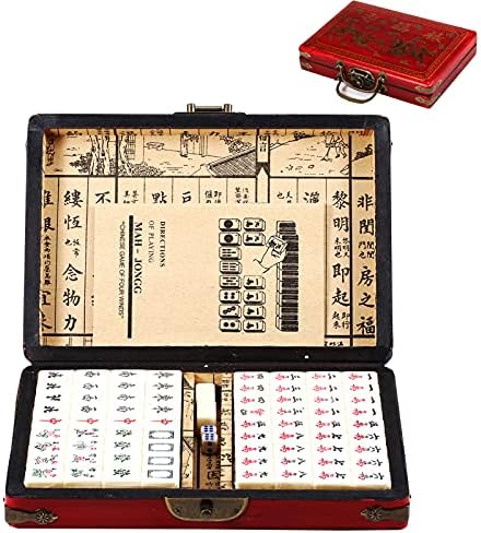 TOYANDONA Mini Mahjong Set - Tragbares Reisespiel Mit Aufbewahrungsbox