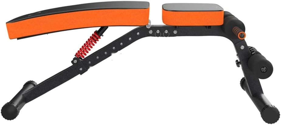 Small Dumbbell Dumbbell Bench, Sit-up Board Bench Press Stool Folding Abdomen - Black Orange Fitness Dumbbell